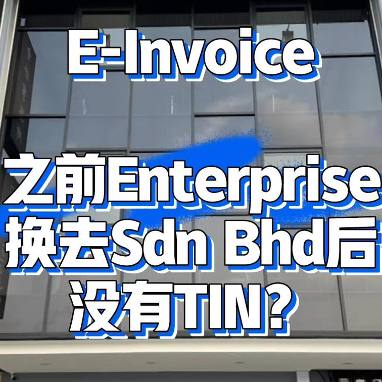 E-Invoice 之前enterprise换去SDN BHD过后没Tin?